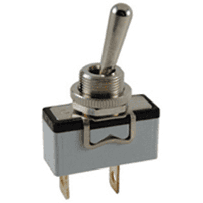 NTE Electronics 54-010 Bat Handle Toggle Switch SPDT Circuit On-Off-On Action 250V Inc. 15 Amp Brass/Nickel Plate Actuator Screw Terminal 